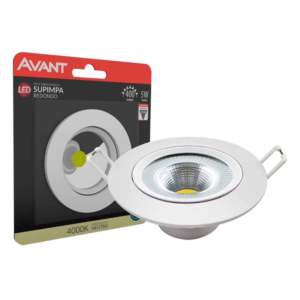 Spot LED 5W Avant: Iluminação Elegante e Eficiente