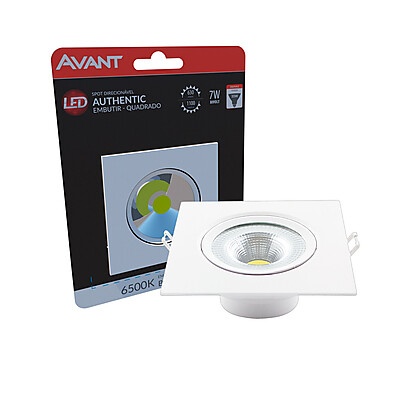 Spot Led Authentic Embutido 7W 6500K – Iluminação Moderna e Eficiente