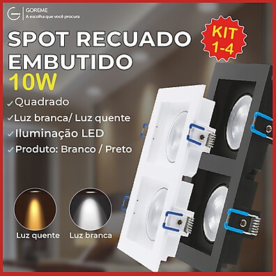 Spot LED Embutido Duplo: Iluminação Elegante