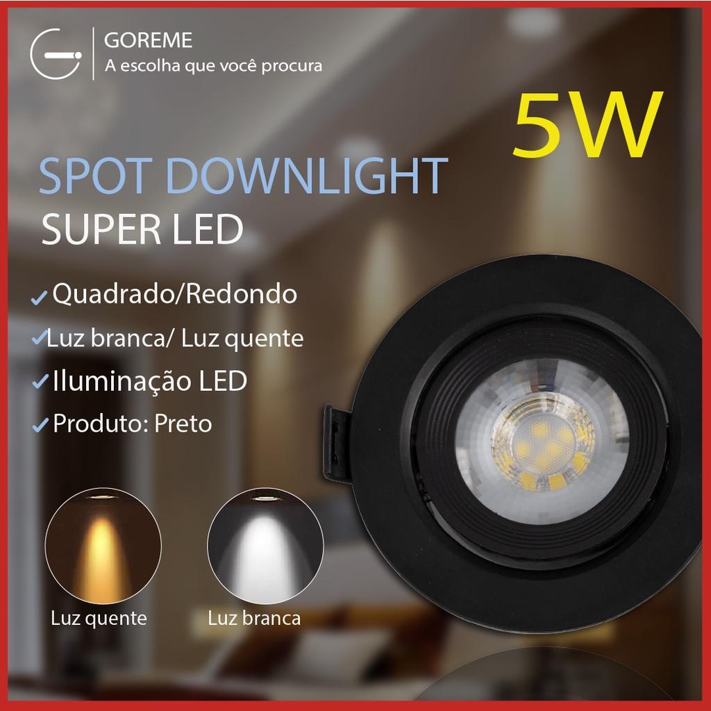 Spot LED Embutir: Iluminação Direcionável 5W