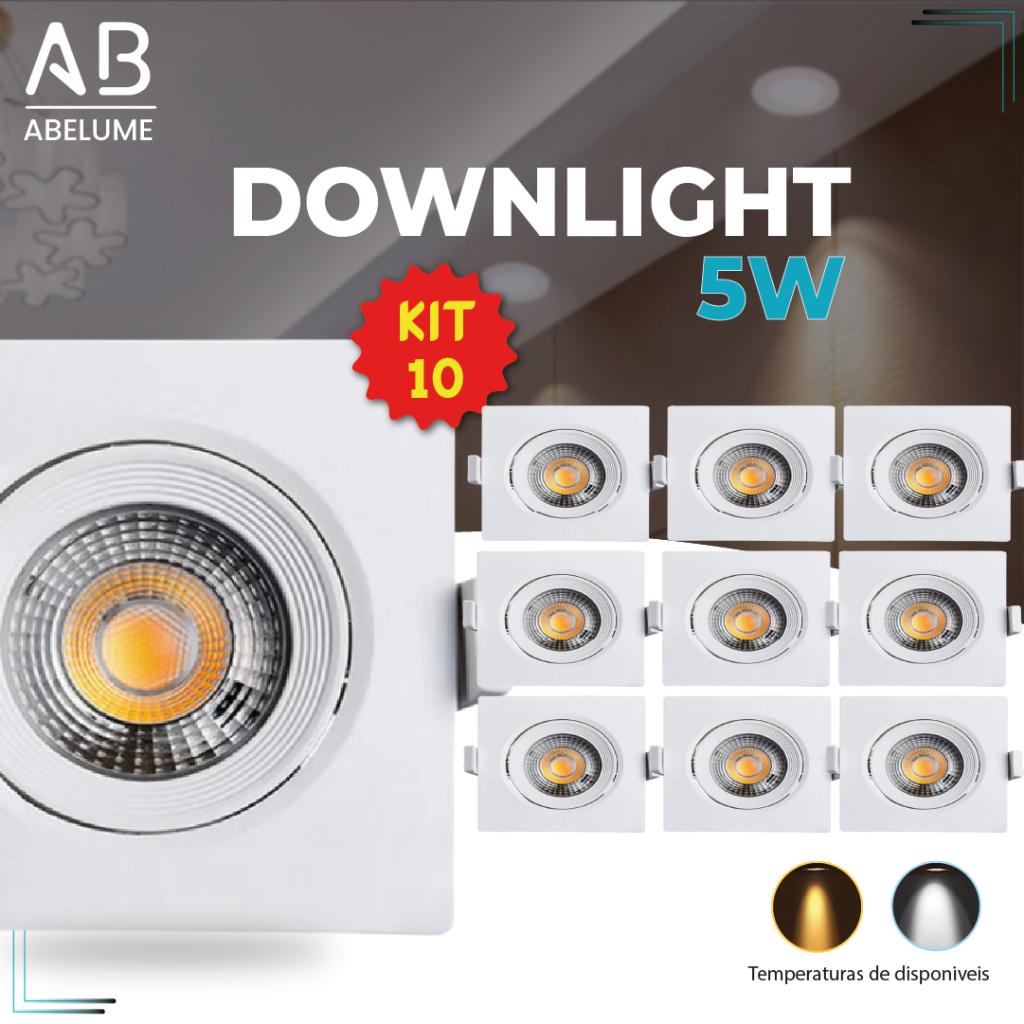 Spot LED Quadrado 5W: Iluminação Moderna com Luz Branca e Amarela