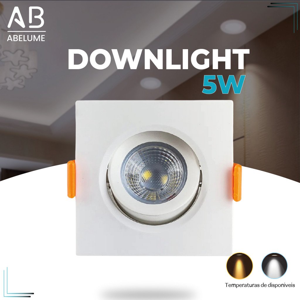 Spot LED Quadrado 5W: Ilumine com Estilo!