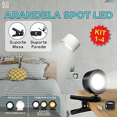 Spot LED Recarregável: Ilumine com Estilo!