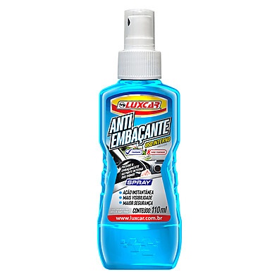 Spray Antiembaçante Luxcar 60 ml: Limpeza e Visibilidade Cristalina