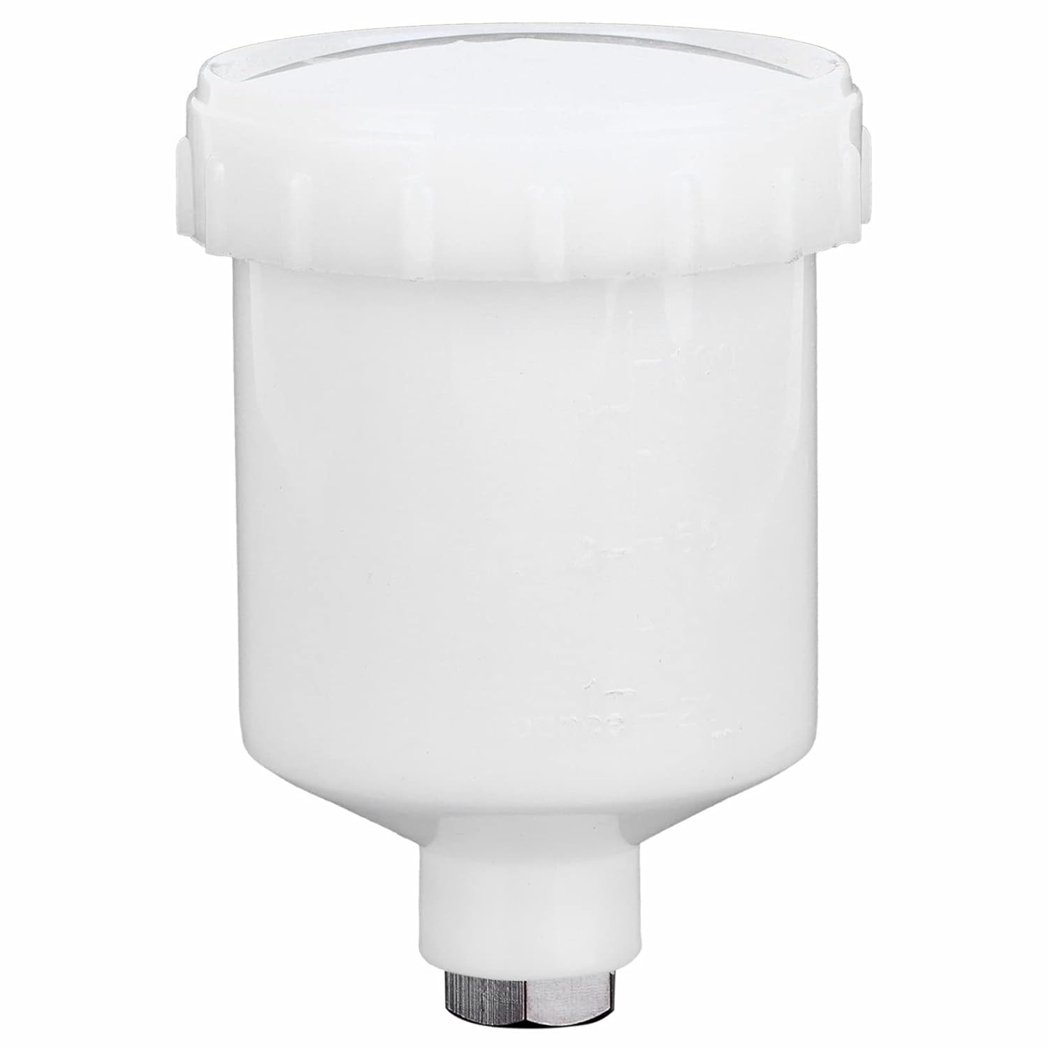 Copo de Spray de Tinta 125ml com Tampa Antivazamento - Conector Rosqueado Aço Inox