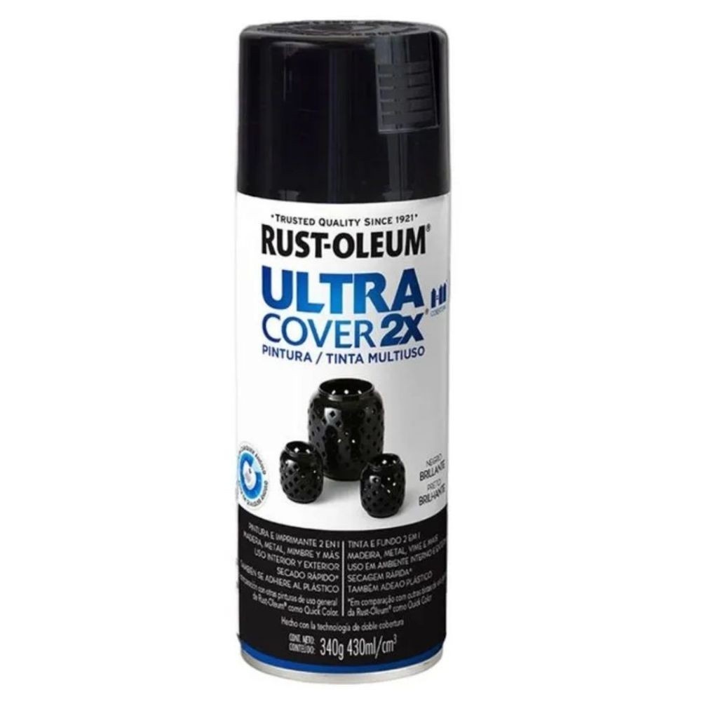 Spray Preto Brilhante Rust Oleum: Cobertura Imbatível!
