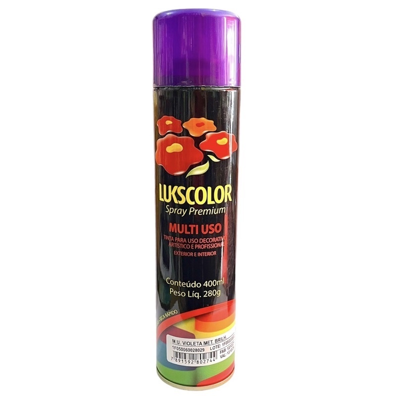 Spray Violeta Metálico: Toque Brilhante LUKSCOLOR