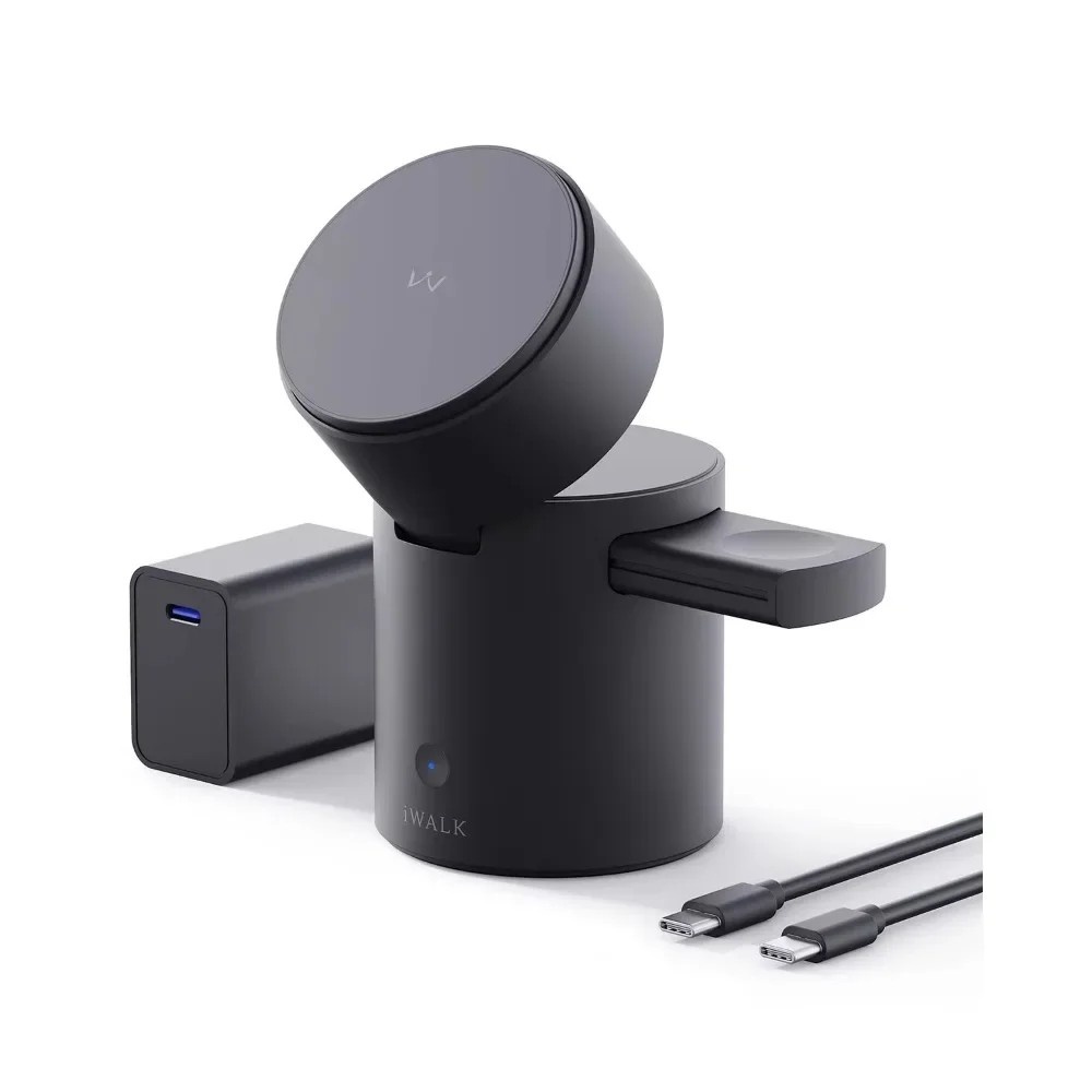 StandMe Auto: Carregador 3-em-1 Magnético com Rotação