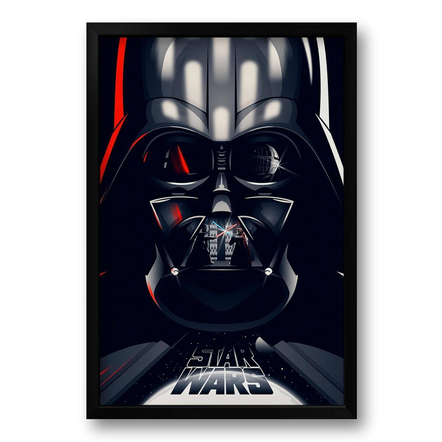 Quadro Decorativo Darth Vader - Star Wars | 40x60cm | Moldura Ecológica em Madeira de Reflorestamento