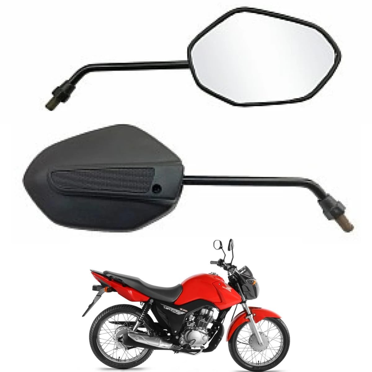 Retrovisor Moto AWA para Honda Titan, Start e Fan 125/150/160: Visibilidade e Segurança Ampliadas
