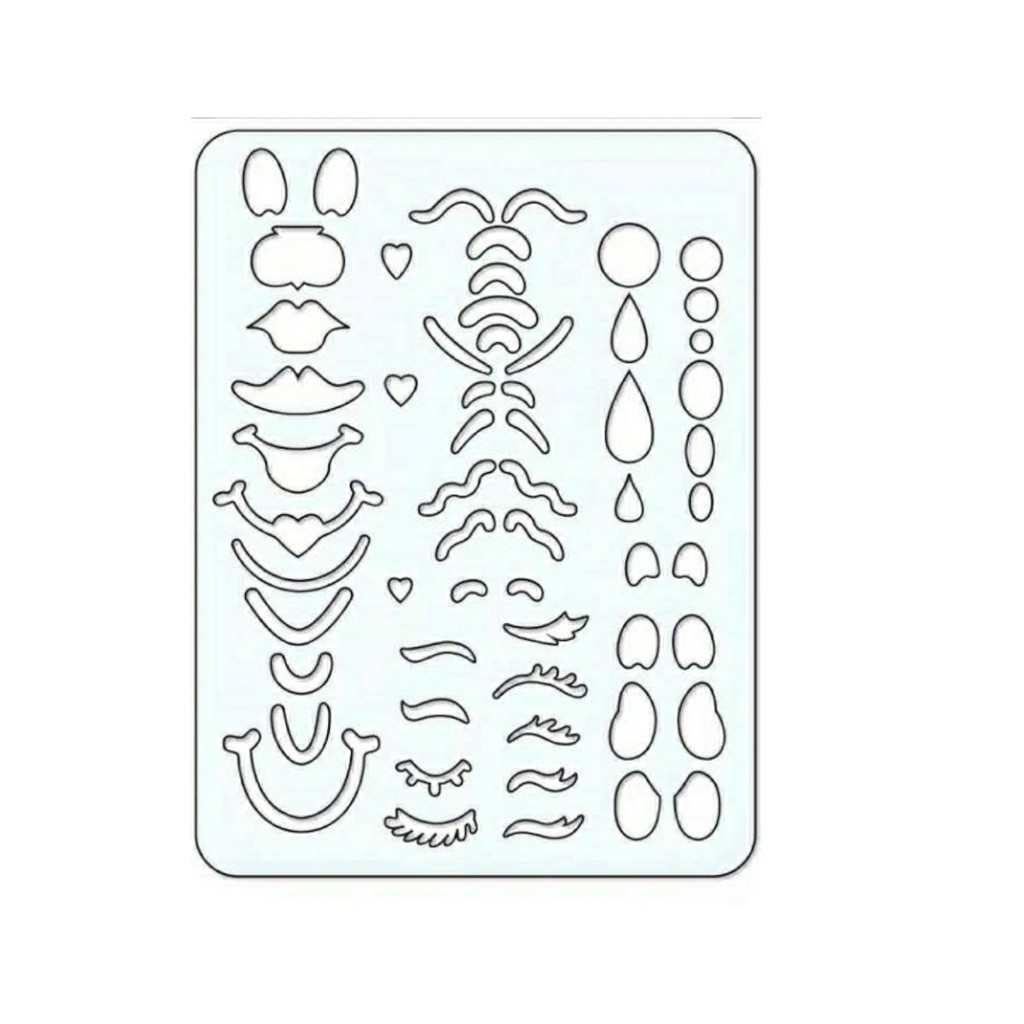 Stencil para Bonecas: 50 Modelos de Rosto, Bocas, Olhos e Cílios