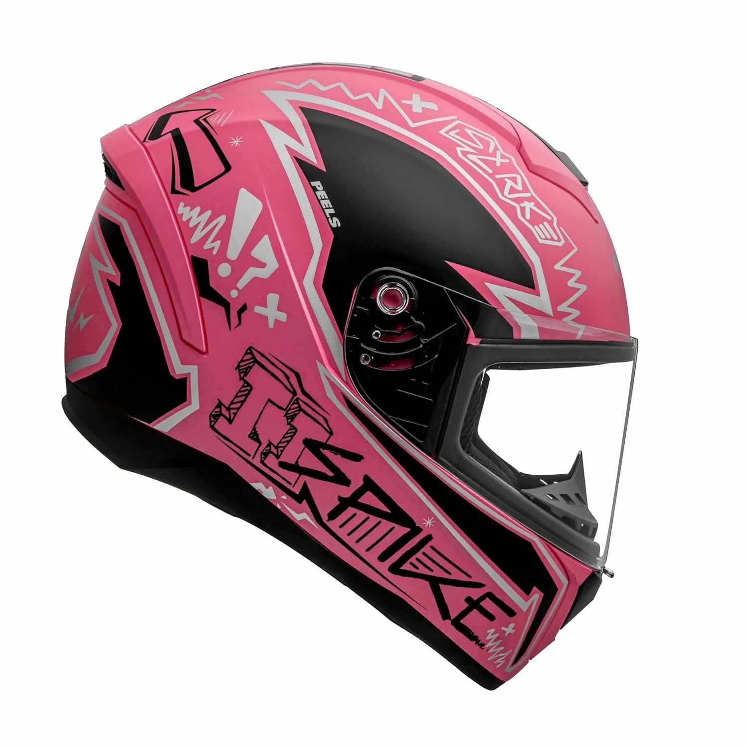 Capacete Peels Spike II STK Rosa Fosco/Preto 60: Segurança e Estilo para Sua Moto
