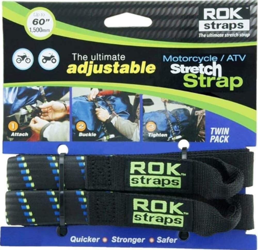 ROK Straps: Alça Elástica Ajustável para Moto e Quadriciclo (152cm) - Segurança e Praticidade!