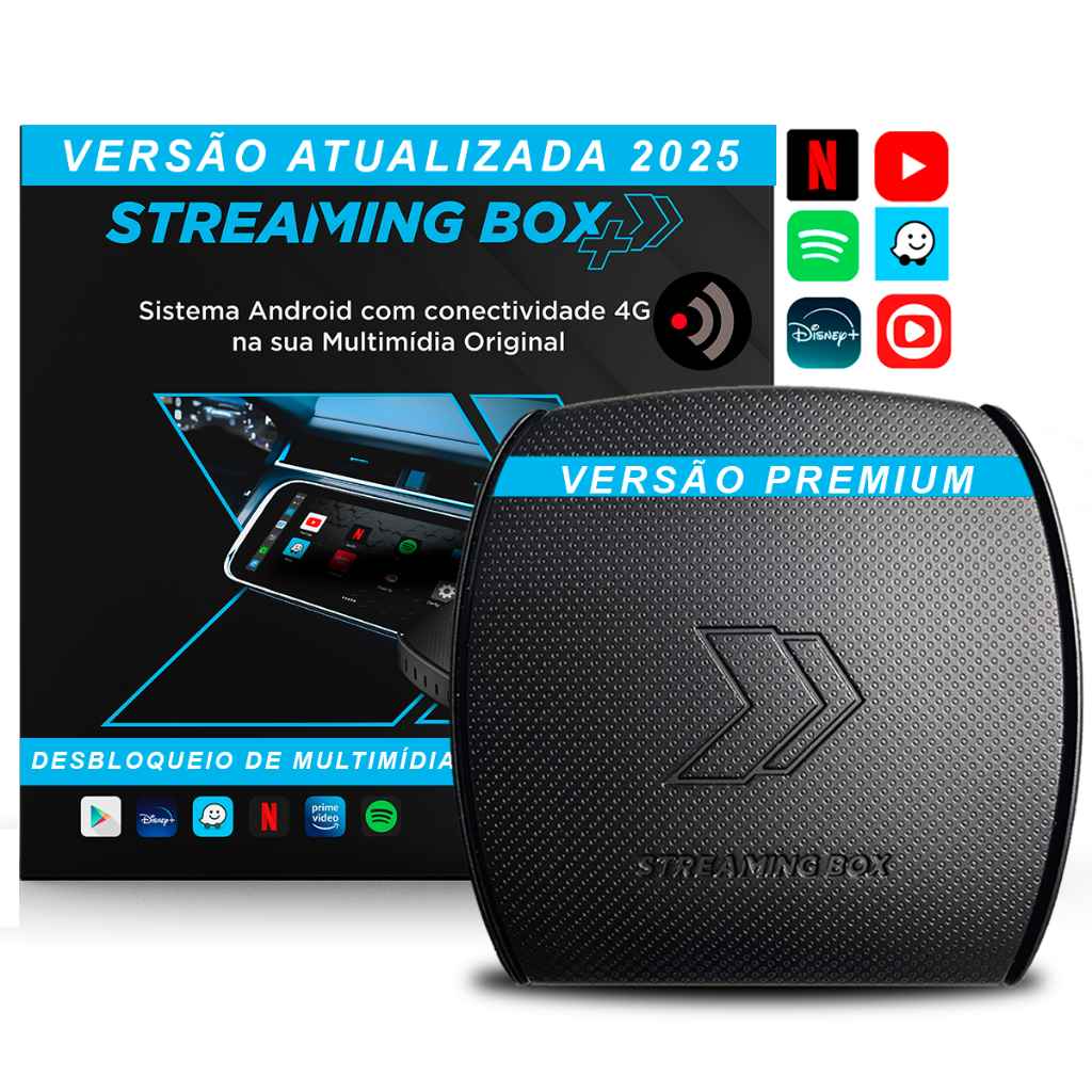 Streaming Box Plus: Apps no Carro!