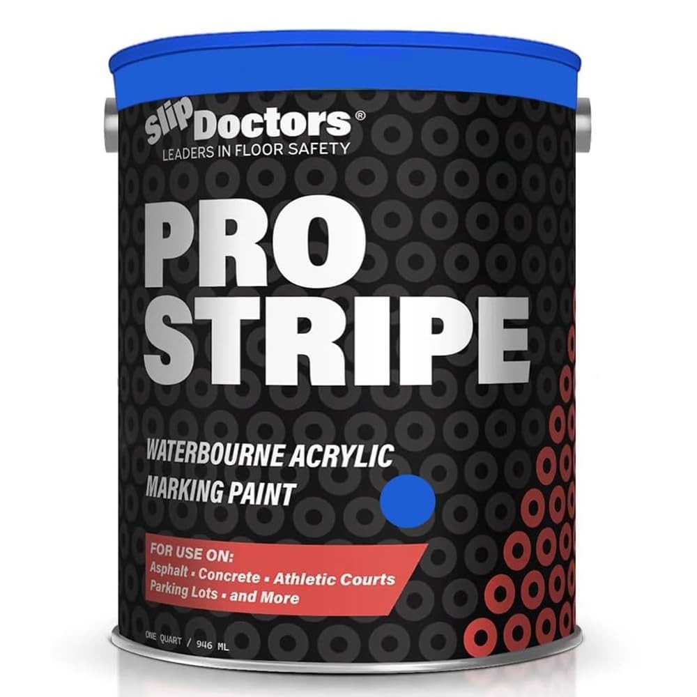Tinta Pro Stripe Azul Segurança - Marcação de Linhas para Quadras, Estacionamentos e Superfícies (1 Galão)