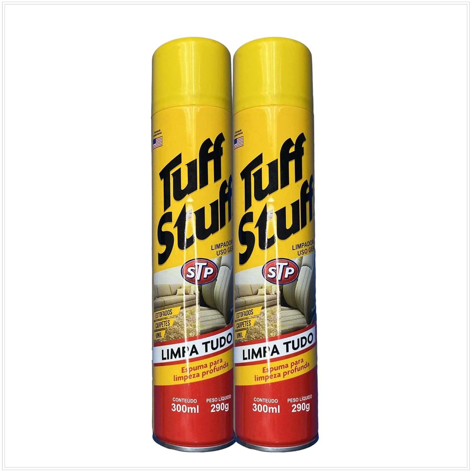 Kit Tuff Stuff Espuma Mágica de Limpeza - 2 Unidades para Limpeza Profunda de Bancos, Carpetes, Painéis e Tapetes