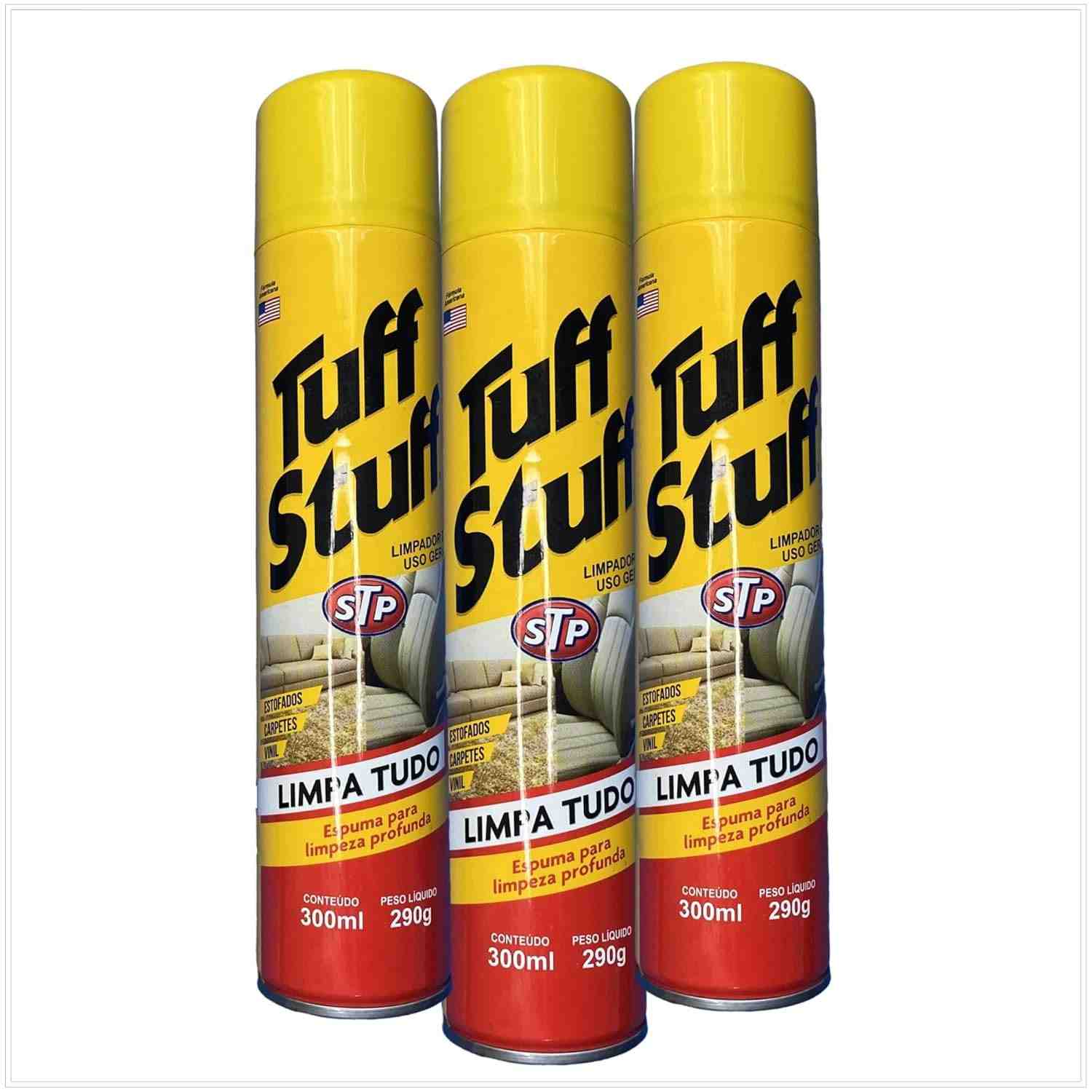 Kit Tuff Stuff Espuma Mágica de Limpeza - 3 Unidades para Bancos, Carpetes, Painéis e Tapetes