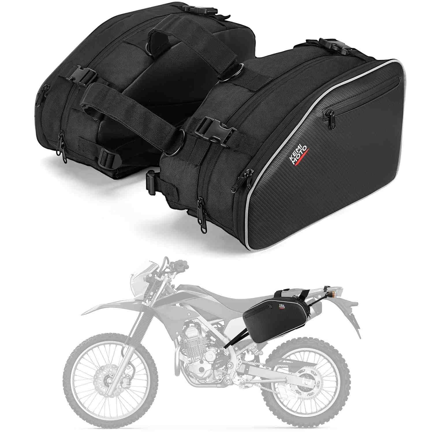 Alforjes KEMIMOTO 24L: Aventura e Praticidade para Sua Moto Off-Road e Turismo