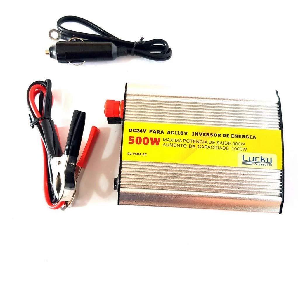Inversor de Energia 500W 24V para 110V: Transforme sua Bateria em Tomada!