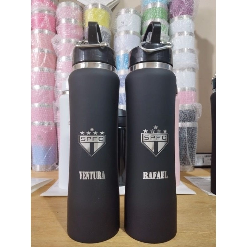 Sua Garrafa Térmica 750ml Personalizada: Nome + Time!
