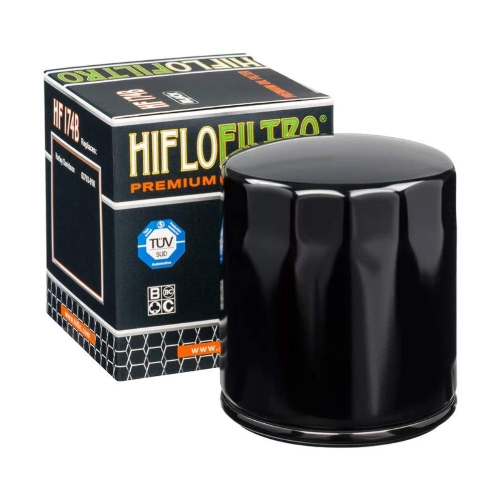 Filtro de Óleo HiFloFiltro HF174B Preto Premium: Proteção Superior para sua Moto