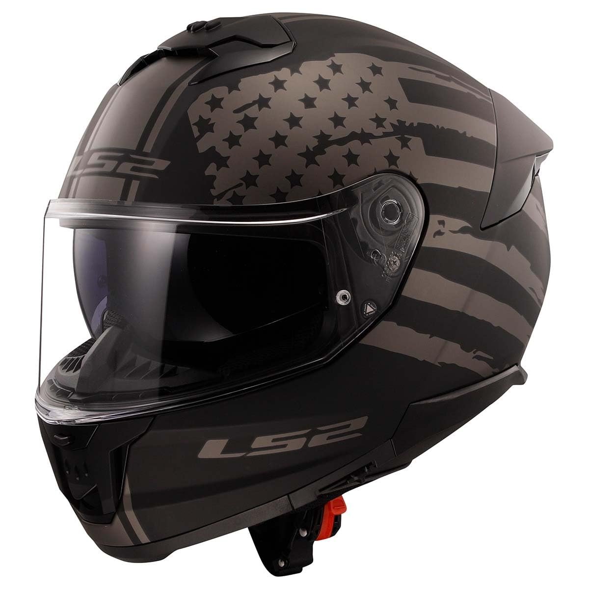 LS2 Capacete Integral Stream II: Segurança e Estilo para Sua Moto (Cinza Americano Fosco/Preto - Tamanho G)