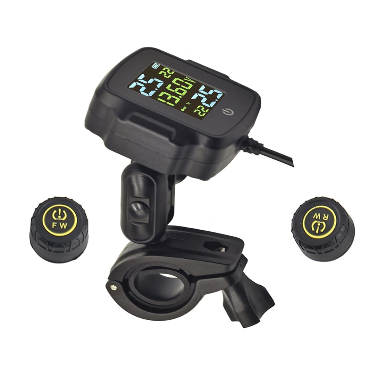 Detector de Pressão de Pneus Domary LCD: Segurança e Carga Rápida para Sua Moto