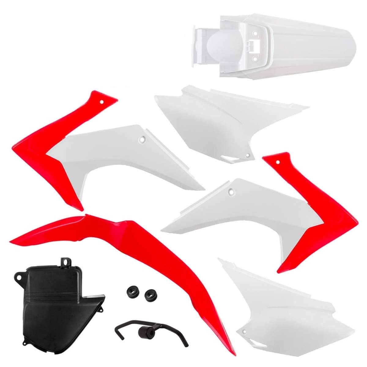 Kit Plástico Pro Tork CRF 230 2015 - Design Red White para Sua Moto!