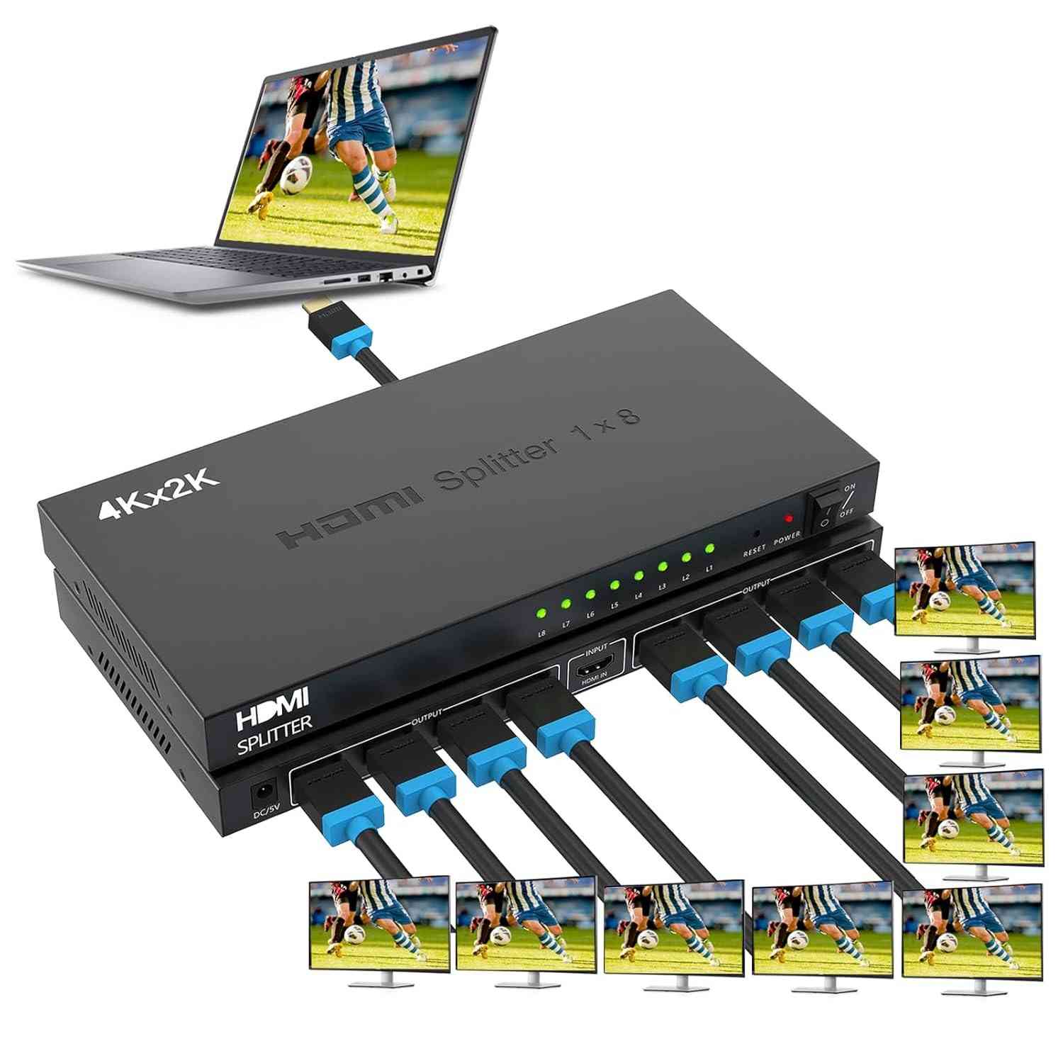 Divisor HDMI 8 Saídas 4K: Expanda Sua Tela com Qualidade e Versatilidade