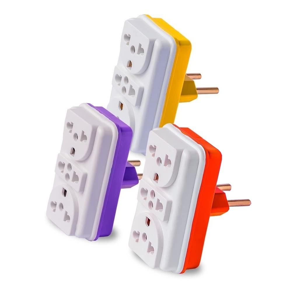 AMZTOP Kit 3 Adaptadores Tomada Benjamin T: Multiplique suas Conexões com Segurança e Praticidade!