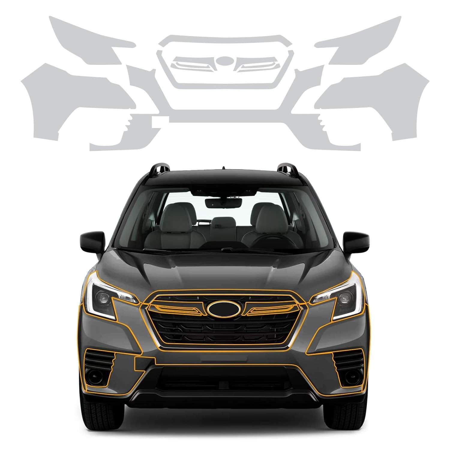 Película Protetora TPU PPF para Subaru Forester 2022-2024 | Proteção Transparente HD com 10 Peças