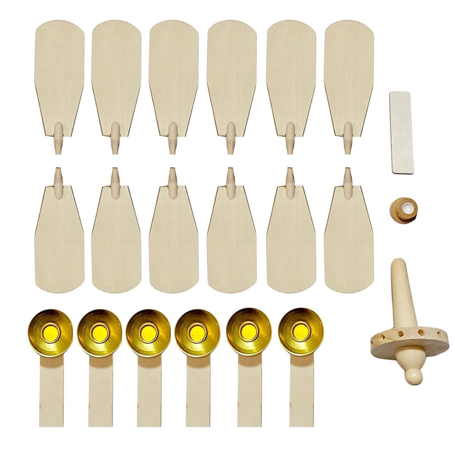 Kit de Substituição para Pirâmide de Natal com 21 Peças - Ventiladores, Suportes e Lâminas