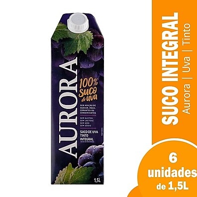 Suco de Uva Aurora Integral: 6x1,5L de Sabor!