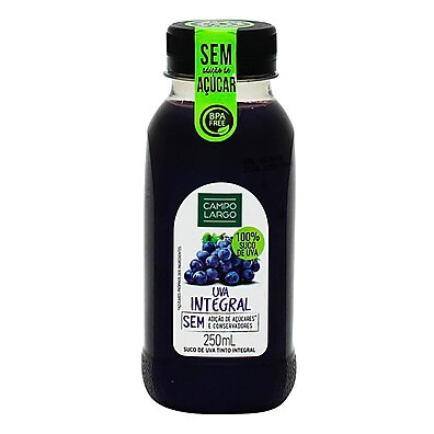 Suco de Uva Integral Campo Largo 250ml: Sabor e Saúde!