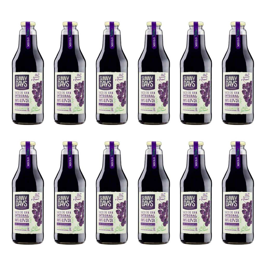 Suco de Uva Tinto Integral: 12 Unidades Sunny Vibes