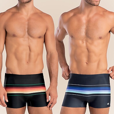 Sunga Boxer Hang Loose Listrada com FPS 50 – Conforto e Estilo na Praia