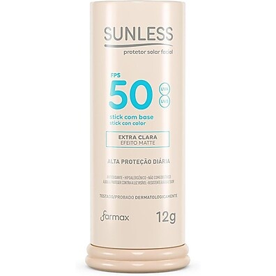 Sunless Stick FPS50: Proteção + Base Clara