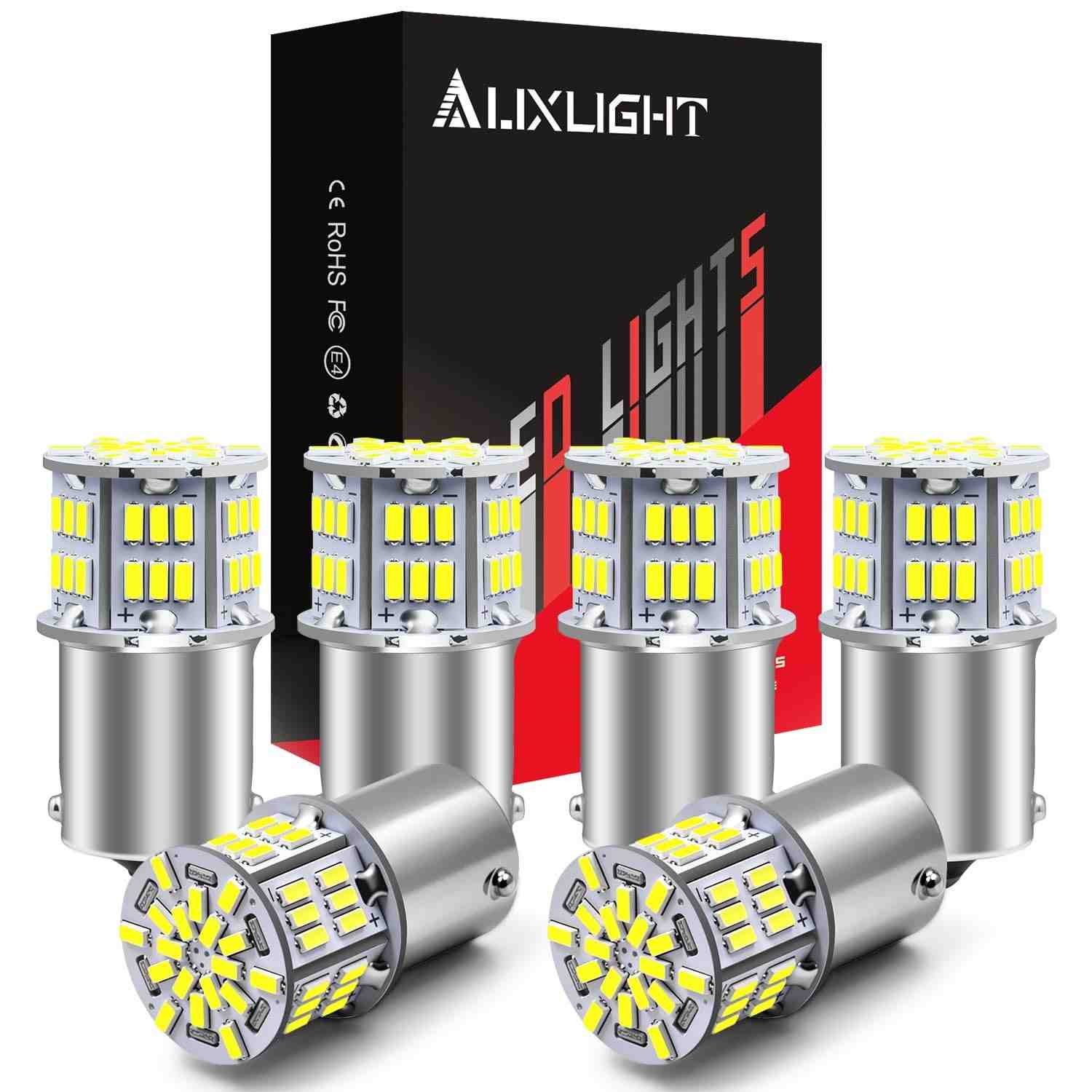 AUXLIGHT Lâmpadas LED 1156 Super Brilhantes 300% - Iluminação Xenon para Carros e Caminhões