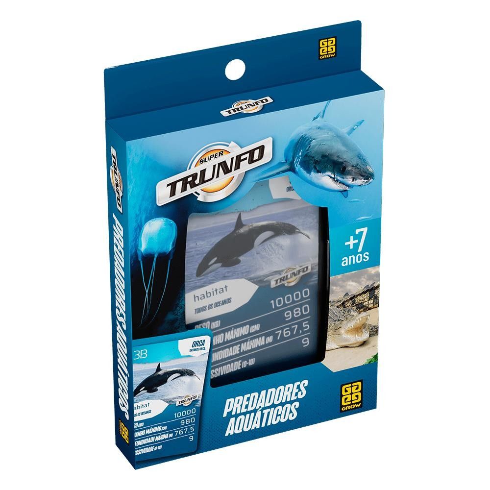 Super Trunfo Predadores Aquáticos: Batalha Marinha!