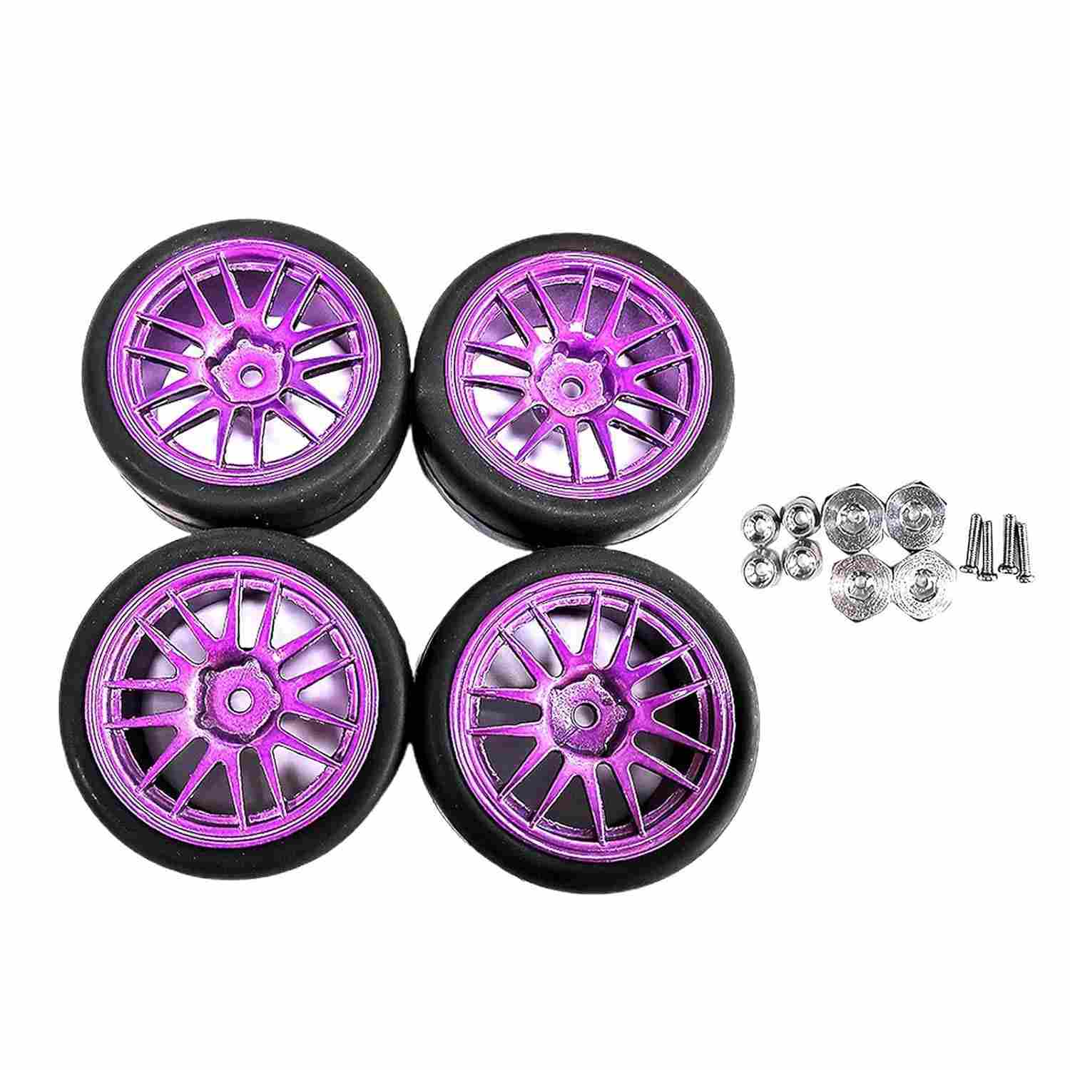 Kit 4 Rodas e Pneus RC 1/10: Tração Superior e Durabilidade para seu Crawler