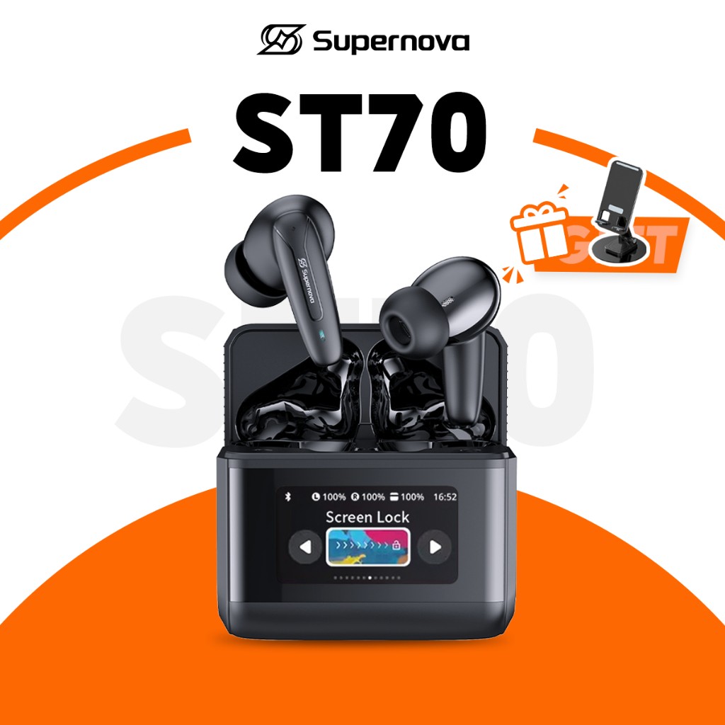 Supernova ST70: Fones Bluetooth com Tela LCD