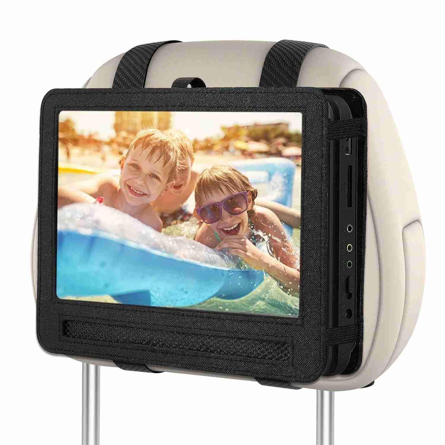 Suporte de Encosto de Cabeça para DVD Player Portátil 10" - Viagens Tranquilas!