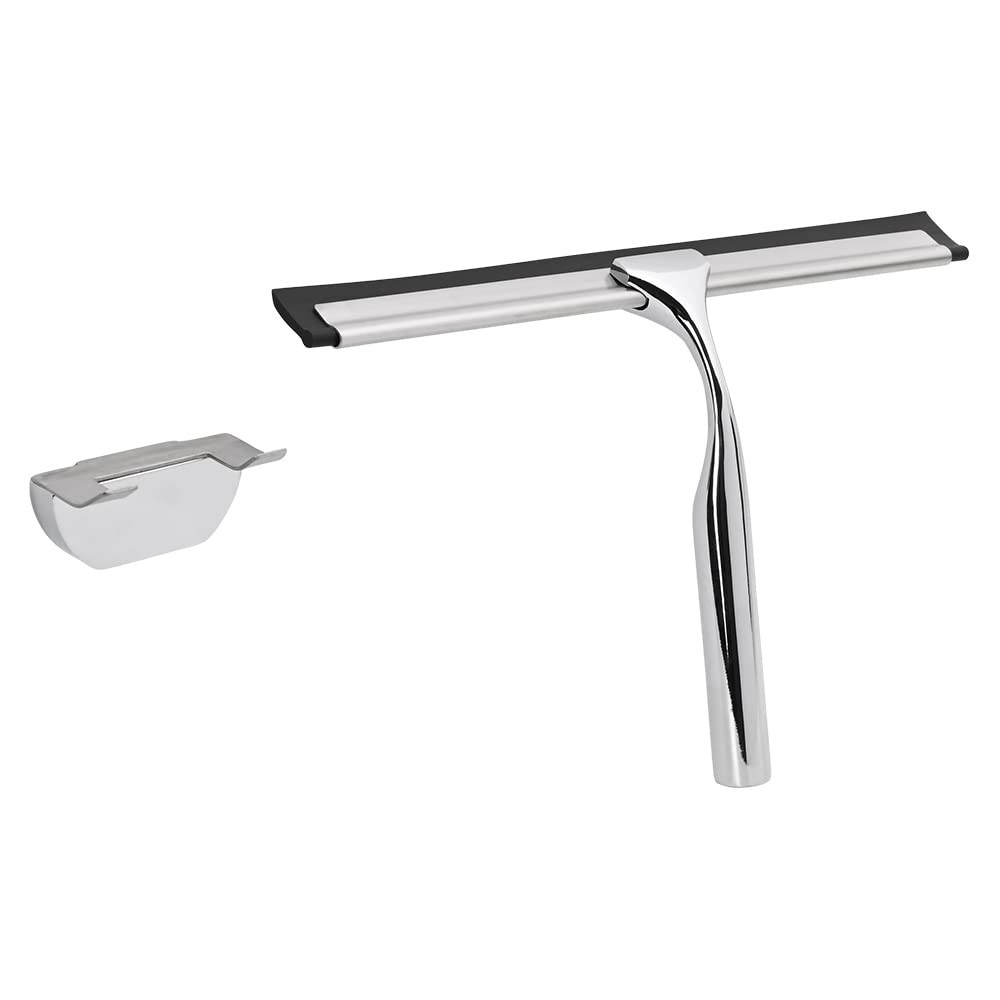 Rodo para Pia 26cm Mimo Style - Aço Inoxidável com Lâmina de Borracha, Multiuso e com Suporte Adesivo