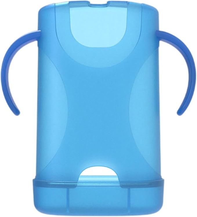 Luwecf Bolsa de armazenamento de, suporte para alimentos, sem derramamento, sem sujeira, capa rígida, fácil de segurar, armazenamento de lanches para, Azul