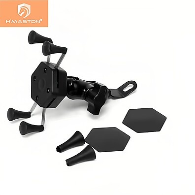Suporte Celular Moto H'maston: Carregador USB + Luz LED