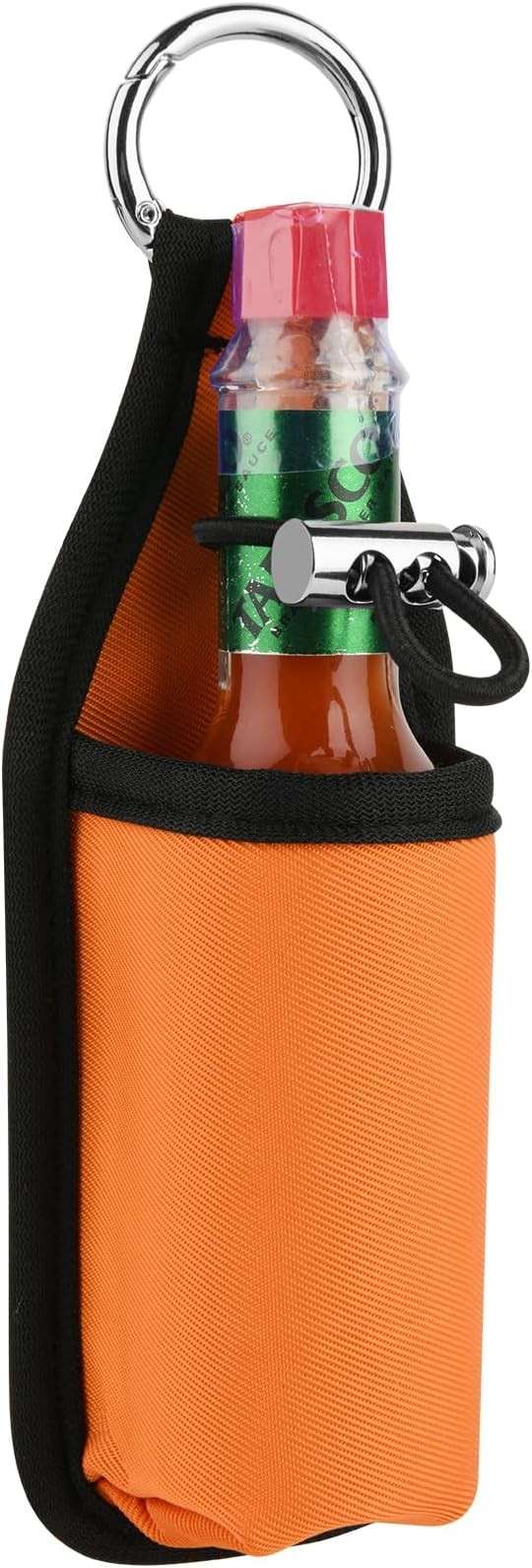 Beautyflier Suporte de manga de molho picante de 60 ml, suporte de cinto de garrafa portátil para molho picante Tabasco, molho picante Sriracha, molho picante de cholula para o amante de molho