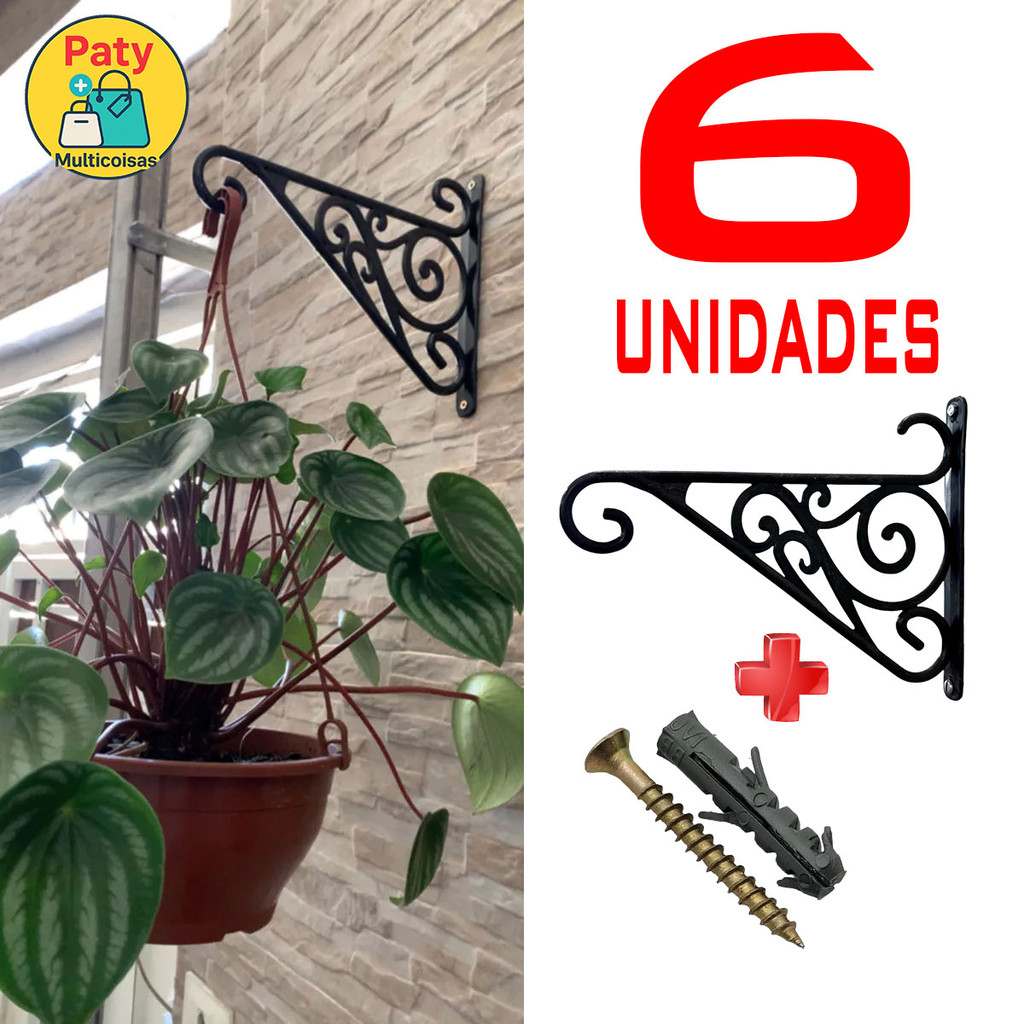 Suporte de Parede Reforçado para Plantas: De 1 a 6 Unidades