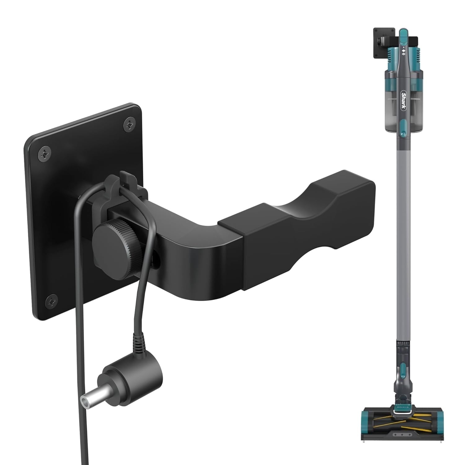Suporte de Parede Ajustável para Aspiradores Shark e Dyson - Compatível com Vários Modelos