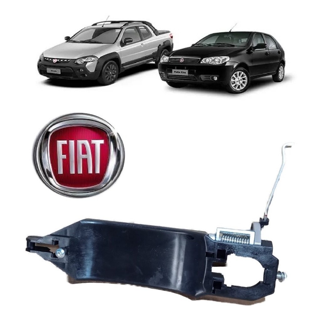 Suporte Maçaneta Fiat Palio Strada Siena Esquerda Original – Código 735372066