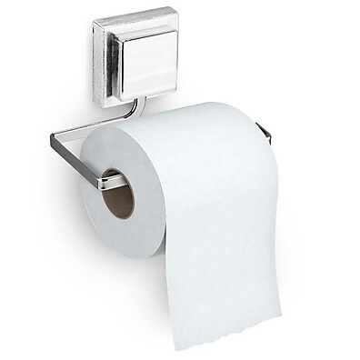 Suporte Papel Higiênico 3M: Prata, Elegante e Sem Furos!